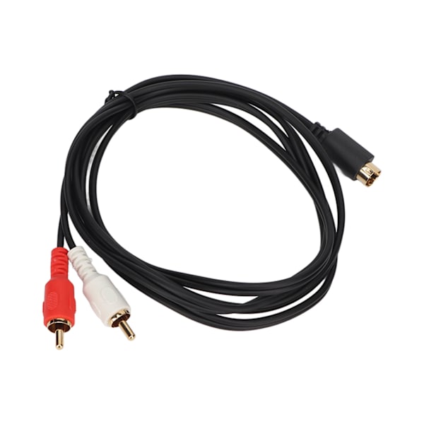 4-pin til 2 RCA-kabel 4-pin hann til 2RCA hann Y-splitter adapterkabel for DVD-spillere videokameraer dekoderbokser videospillere 4,9 fot