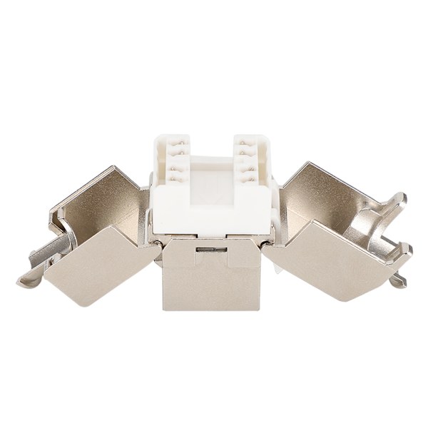 2 stk. Sammenkoblet crimpfri RJ45 nettverksmodul adapter med CAT7 10G hunnkontakt