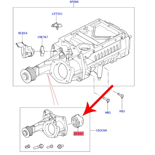 Supercharger Isolator LR160735 Supercharger Koppling Isolator Ersättning för Land Rover Range Rover