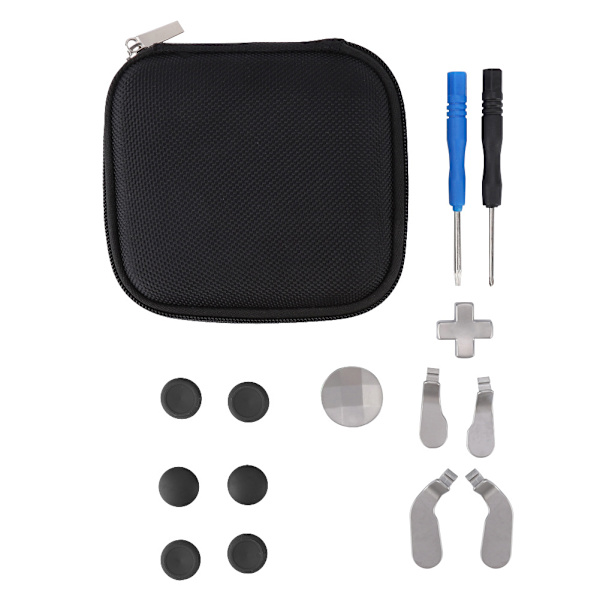 14PCS/Set Knappknappar Ersättningskit Controllerknapp för XBOX ONE ELITE/ PS4 / Switch(Svart)