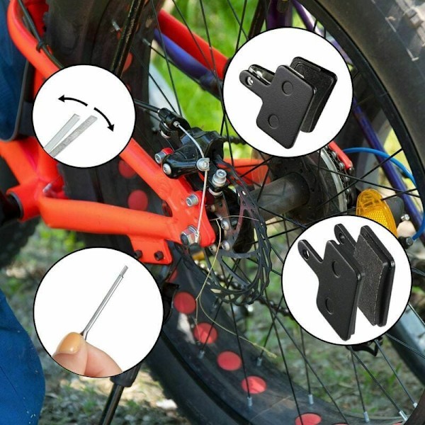 Bromsbelägg Cykel, Snygga Skivbromsbelägg Med Installationsverktyg, Slitstarkt Material För Säker Och Stabil Prestanda, Kopparfiber