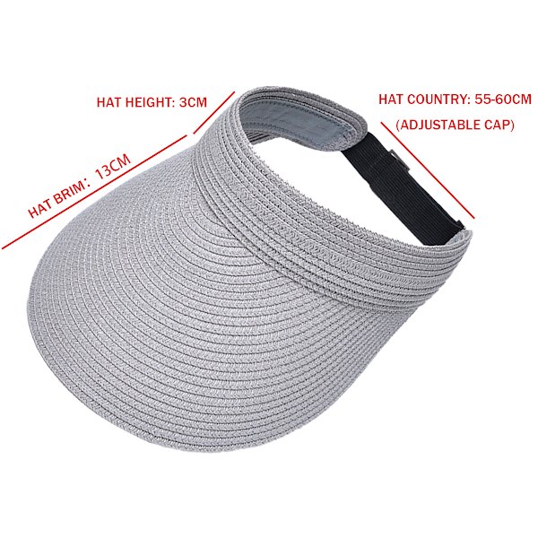 Visor Hat Justerbar Cap En Størrelse Udendørs Sol Sports Visor til Kvinder og Mænd