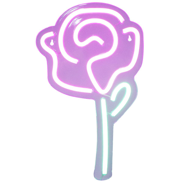 Rose Flower Neon Sign Neon Light Væg Skilt til Soveværelse Dekoration