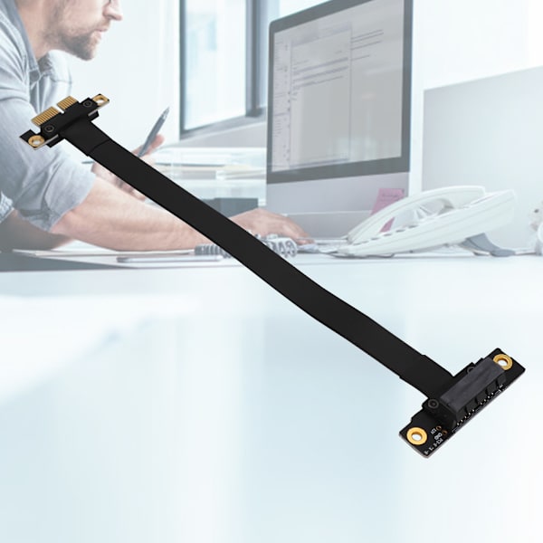 20cm PCI E 1X 90 asteen suurinopeuksinen jatkojohto kultaisella sormensuojuksella