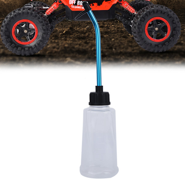 Nitro Engine Brændstofpåfyldningsflaske Refill Flaske med Aluminium Legering Sugerør til RC Model Bil 250ML Hvid