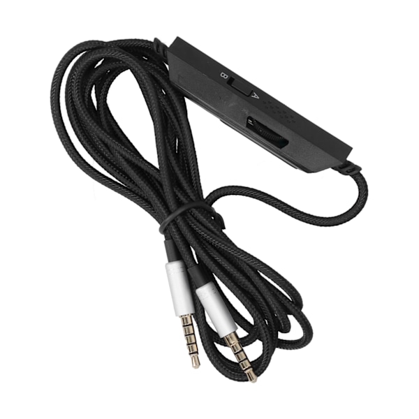 Flettet ledning spillhodetelefon lydkabel volum mikrofonkontroll for Logitech Astro A10 A40