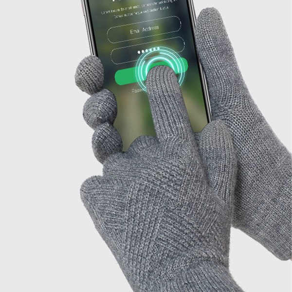 Vinterhandskar för män kvinnor, pekskärm sms varma handskar