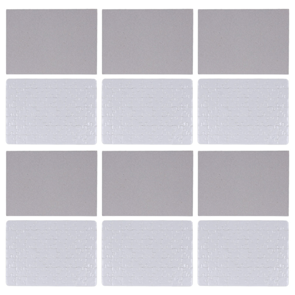6 sæt tomme puslespil 63 stk 13x18cm Hvid samling DIY sublimeringsemner Puslespil til livsfoto
