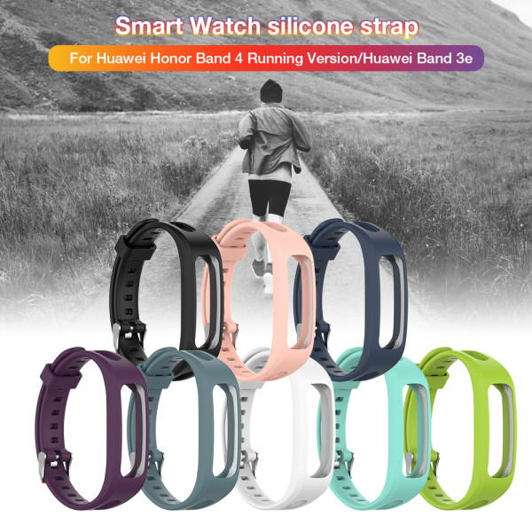 Silikonarmband för Huawei Honor Band 4 Running Version för Huawei Band 3e Band 4e Smart Watch Armband