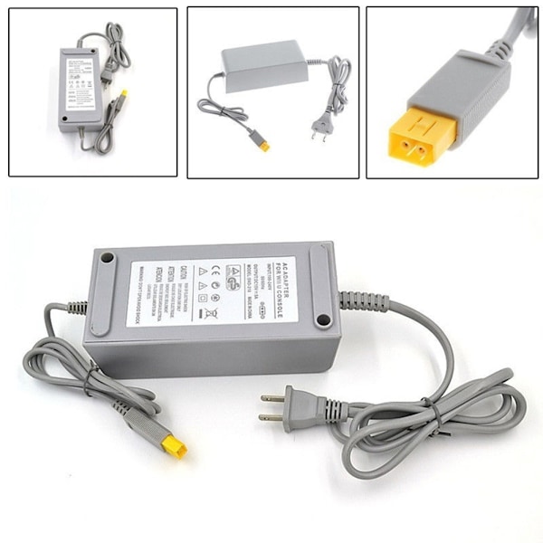 AC-adapter, nätadapter, väggladdare, sladdkabel för Wii U-konsolen