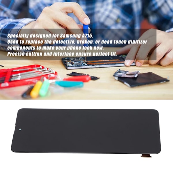 Skærmudskiftning LCD-skærm Touch Digitizer-samling til Samsung Galaxy A715Monolithic