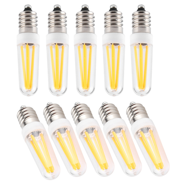 10 st 3W Liten Glödlampa E14 Sockel Varm Vit Hembelysning Glödlampa för C