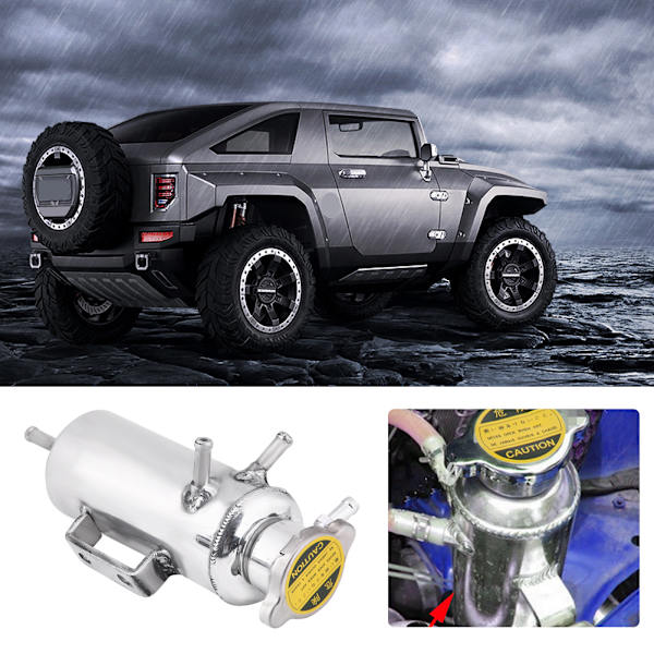 350 ml aluminium bil SUV overløbsopsamlingsbeholder køler kølevæsketank kit universel