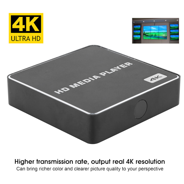 Mini Full High Definition 1080P USB Media Box 4K Player 100‑240V