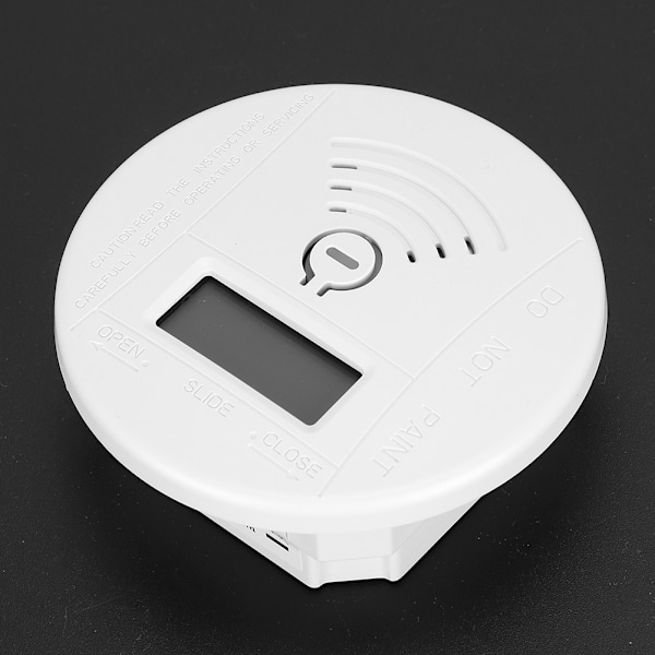 Mini Round CO Sensor Carbon Monoxide 360° Detector Poisoning Warning Sound and Light Alarm With LCD Display