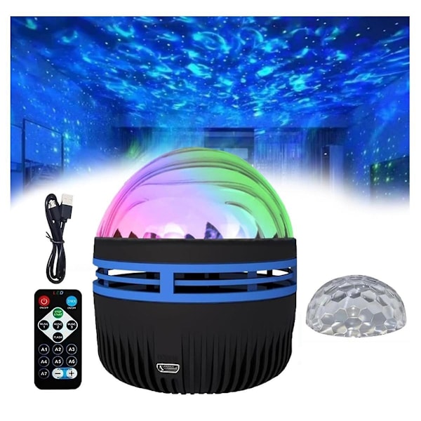 Proyector Auroras Boreales y Ondas Marinas con Sincronización Musical y Control Remoto