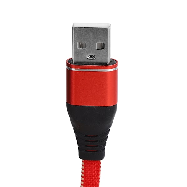 Micro USB-laddningskabel förlängning nylonflätad snabbladdningssladd för Android-mobiltelefoner Röd