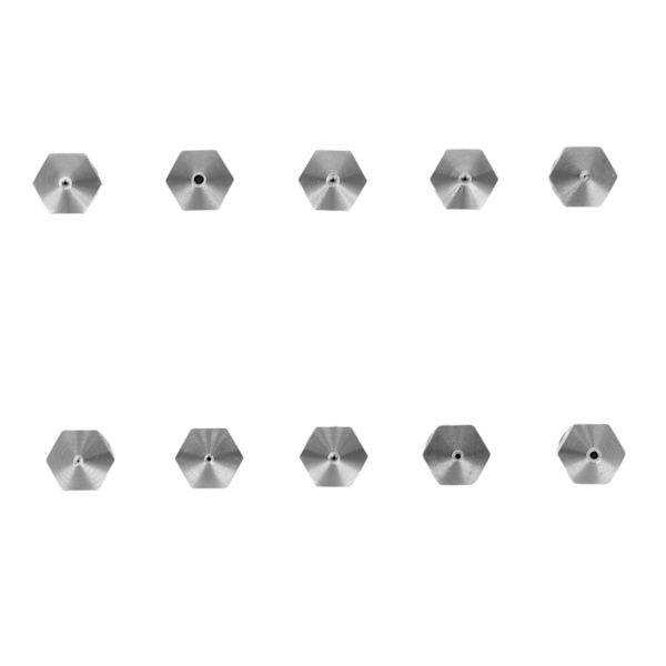 10 stk rustfritt stål dyse klar form bokstaver lekkasjesikker forskjellige størrelser høy hardhet MK8 dyser for 3D-skriver