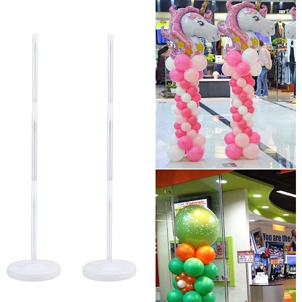 Ballongpelare Kit, Bröllopsfest Dekoration Med Återanvändbar Ballongbåge, Transparent Ballongställ i Plast Med Kopp För Mångsidiga Tillfällen