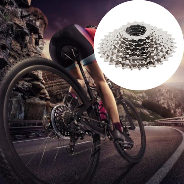 Högpresterande cykelkassett frihjul för elcykel, 7 växlar 32T kompatibel med MTB bakväxel, superlätt stålmaterial, smidig växel