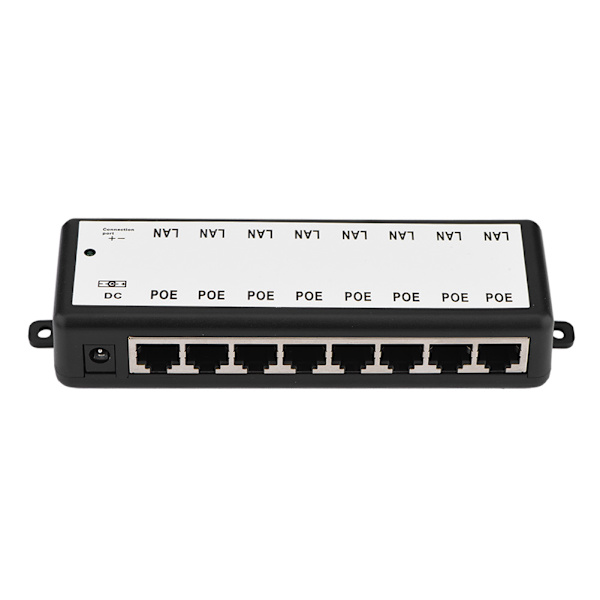 8-kanals POE-strömförsörjningsmodul POE-injektor Ethernet-adapter för IP-kamera 802.3af-enhet