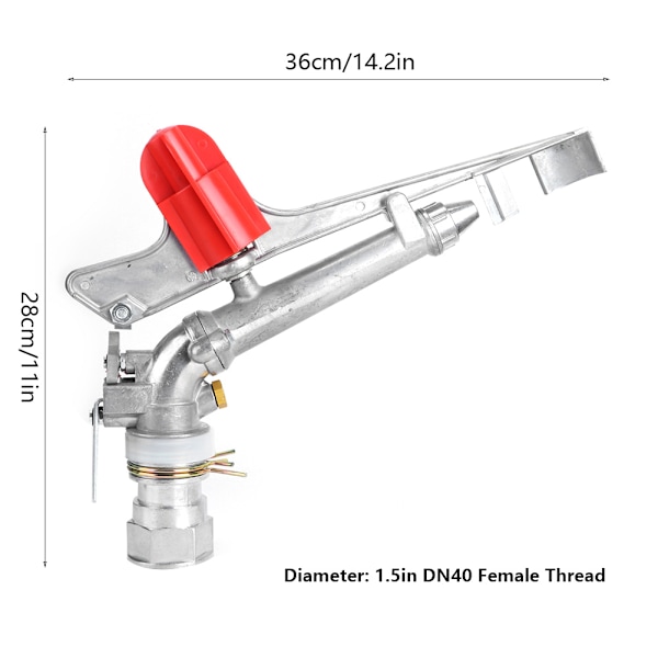 1,5 tommers DN40 hunngevind vippearm sprinkler rotasjon vanning sprinkler vanningstilbehør