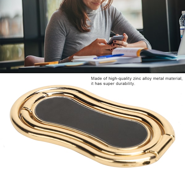 Finger Ring Mobiltelefon Holder Stativ Foldbar 360° Roterende Telefon Bag Håndgreb HolderGuld