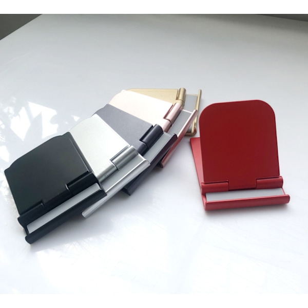 Halkfri Gummikudde Ställ för Smartphones & Tablets, Portabel Design med Hållbar Aluminiumbas, 360 Graders Rotation för Optimal Visning