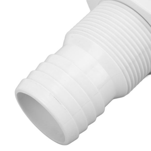 Marine Gennem Skrog Fitting 2 tommer Hvid ABS Plastik Slangekobling Dræn Udløb Tilbehør