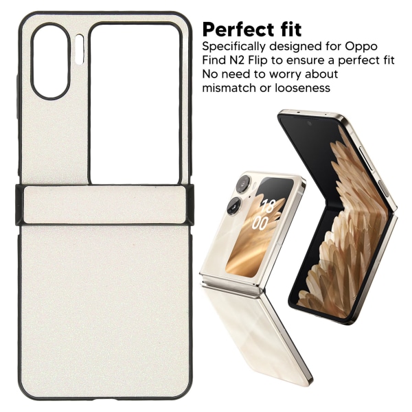 Flippfodral för mobiltelefon, slitstarkt, perfekt passform, glitterdesign, lätt att rengöra, för Oppo Find N2 Flip