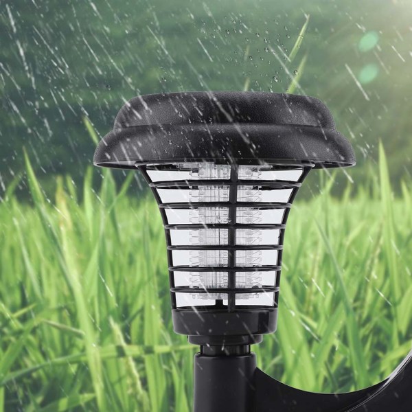 Solar Powered UV Bug Zapper Light Mosquito Insect Killer LED Gar