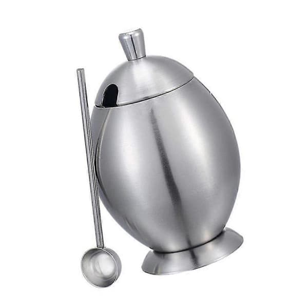 1-pack kryddburk i rostfritt stål, hushållskryddburk (silver)