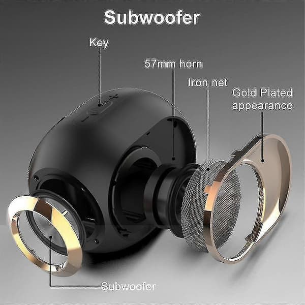 GETIT Bluetooth Højttaler Mini Trådløs Bluetooth Højttaler Bærbar Subwoofer Højttaler