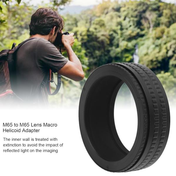 25 til 55mm M65 til M65 Objektiv Makro Helikoid Adapter Matting Behandling Aluminiumlegering Fokuserings Helikoid Adapter til Kameraobjektiv
