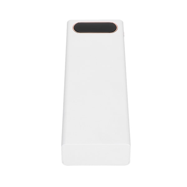 L20 18650 Batteriholder 10W DIY Mobil Powerbank Etui Bærbar Batterilader med LCD-skjerm for 20 Batterier Hvit