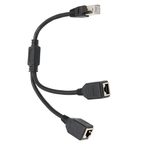 RJ45 Ethernet-adapterkabelforlengelse 1 til 2 porter Utmerket tilkoblingsytelse God signal Ethernet-sokkeladapter