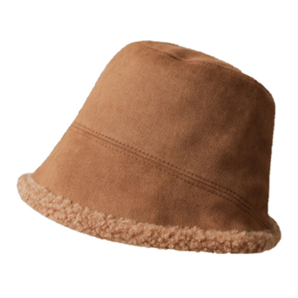 Bredbrättad Bucket Hatt Dam Vinterhattar Varma Fiskehattar för Män brown