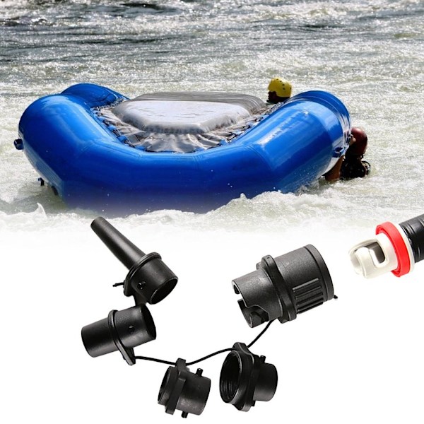 Multifunktionell Adapter, Hög Inflationseffektivitet Uppblåsbara Pumpmunstycken, Läckagesäker Prestanda SUP Pumpmunstycken, Båt Pumpadapter för Kanoter,