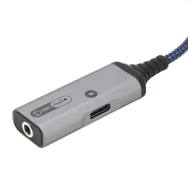 USB C till 3,5 mm hörlurs- och laddningsadapter 2 i 1 Typ C till Aux ljuduttag och PD 60W snabbladdningssplitterkabel