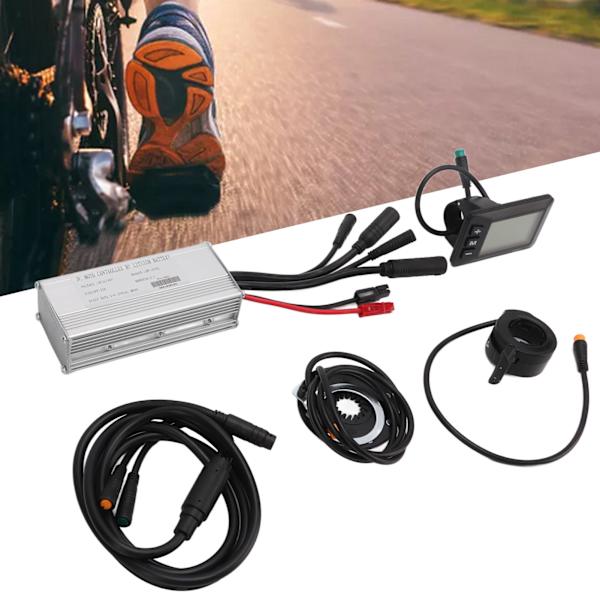 Elektrisk cykelmotorstyring 22A elektrisk cykelmodifikationssæt med GD01-panel til 500W gearet motor