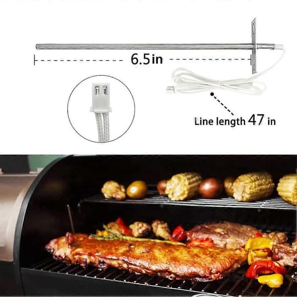 Sensorprobe-erstatning kompatibel med Camp Chef trepelletsgriller og røykere, intern RTD temperaturprobesensor