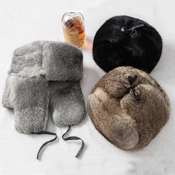 Varm rysk mössa Tschapka Ushanka Pälsmössa vintermössa trappermössa