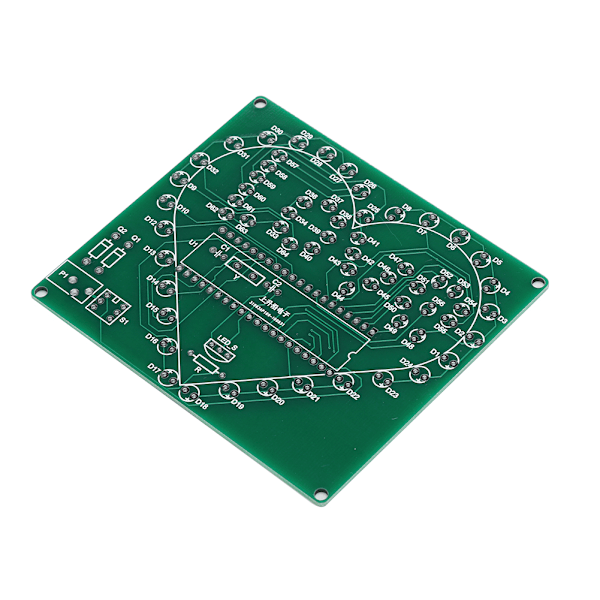 STC51 Single Chip DC4.5-5V Fjernbetjening Hjerteformet LED Lys Kit med 2mm Transparent Akryl Skal