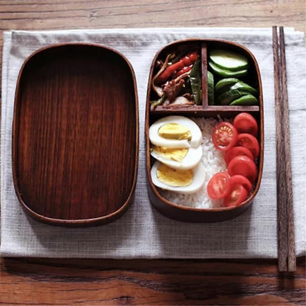 Træ Bento Boks Træ Bestik