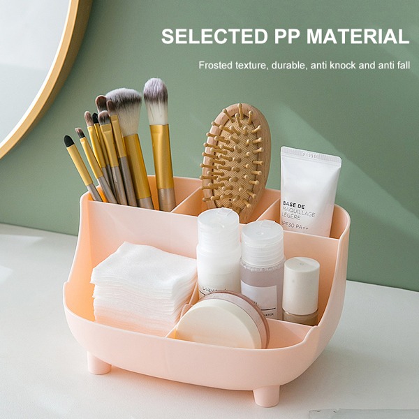 Makeup Multi Grid Organizer Kosmetisk Opbevaringsboks Kontor Desktop Diverse Beholder Hjem Make Up Display Stativ,Pink