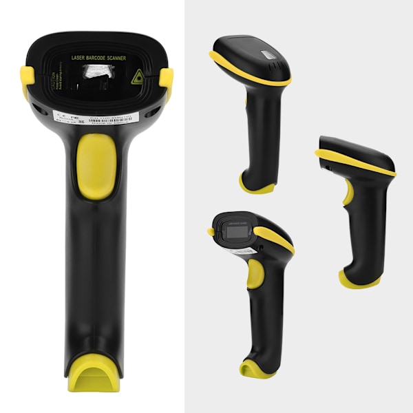 Håndholdt trådløs 2,4 GHz laserstrekkodeskanner for iOS Android Windows Yollow