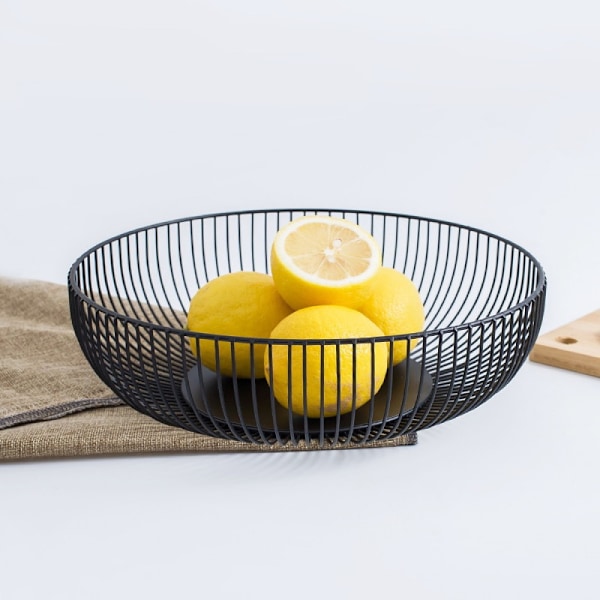 Grönsaksskål i Mesh med Elegant & Modern Design, Stor Fruktskål med Rostskyddsbeläggning för Heminredning, Köksbänk, Bord