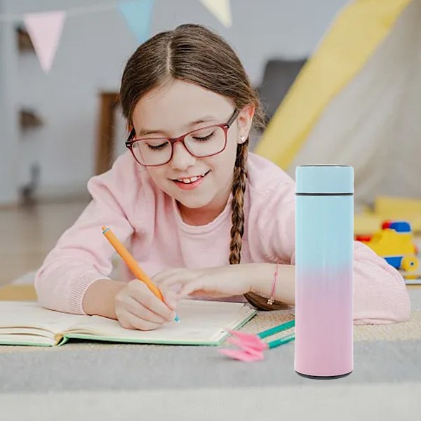 Den Ultimata Hydreringslösningen, Intelligent 500ml Vattenflaska, Läcksäker Rostfri Flaska med Vakuumisolering, Lätt att Rengöra & Portabel för