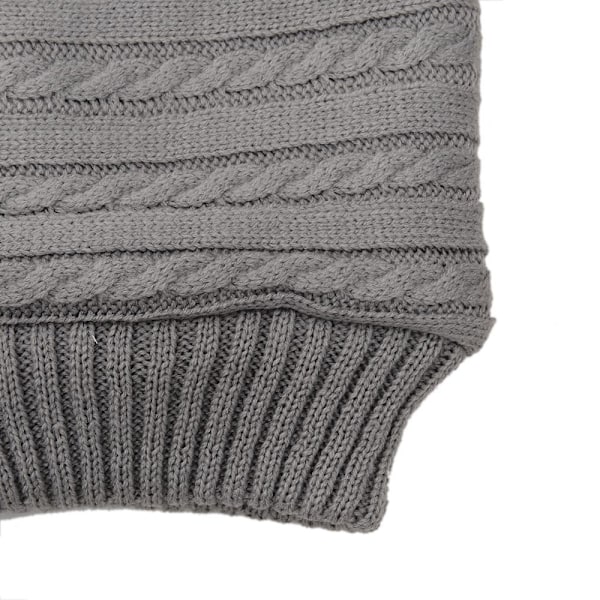 Mångsidig Unisex Baby Filt, Högkvalitativ Stickad Ull & Enkel Knappstängning för Bekväm Inslagning (Ljusgrå)