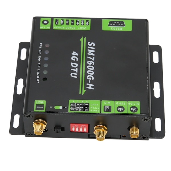 SIM7600G H 4G DTU-modul LTE Global Universal Industriell Klasse 4G DTU-modulkort for USB UART RS232 RS485 100‑240V EU-kontakt